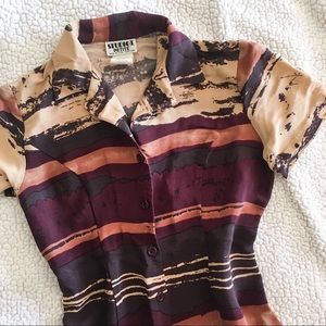 [vintage] Button front maxi dress